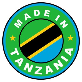 very big size made in tanzania label illustratioan