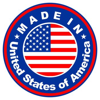very big size made in united states of america label illustratioan