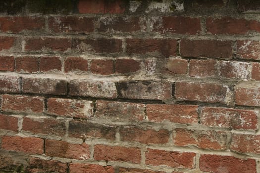 Abstract wall of decaying bricks