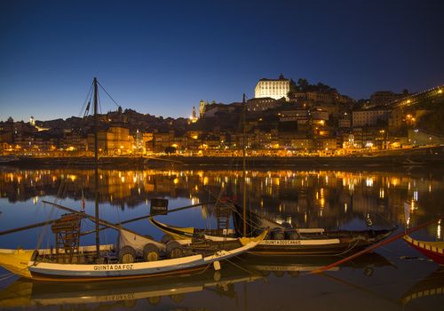 old town river area of porto in portugal