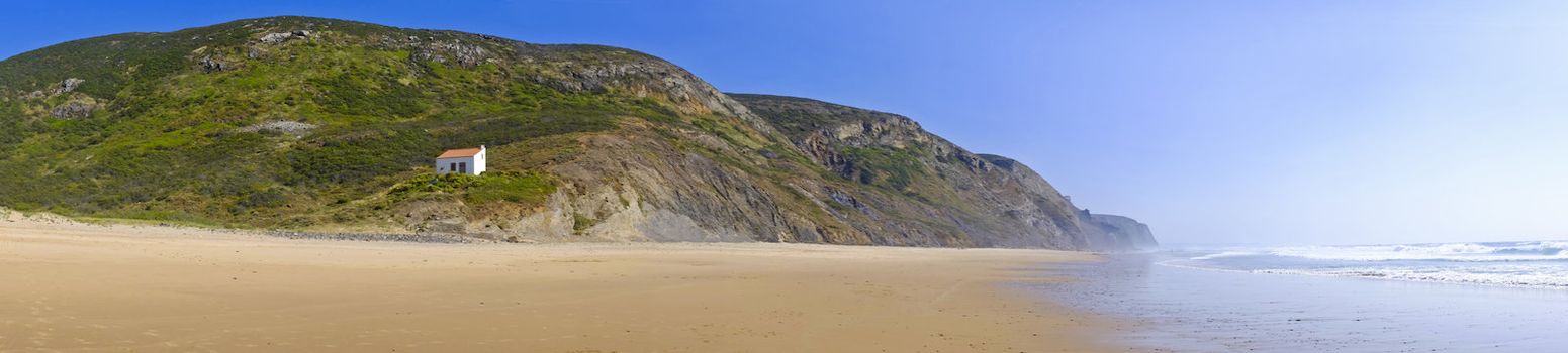Panorama from Praia Vale Figueiras in Portugal