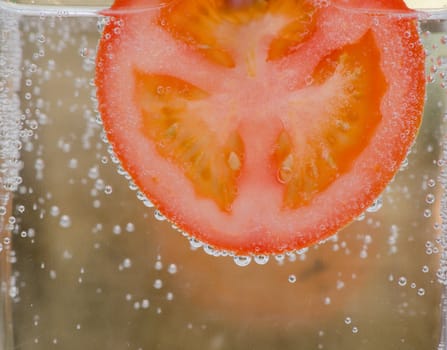 tomato in the water