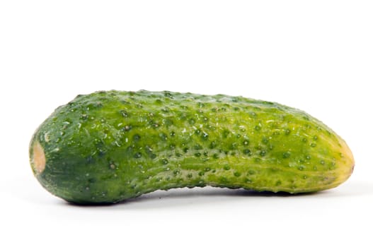 Green cucumber isolated on white background