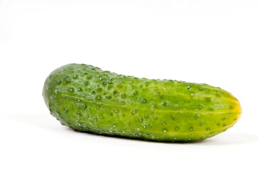 Green cucumber isolated on white background