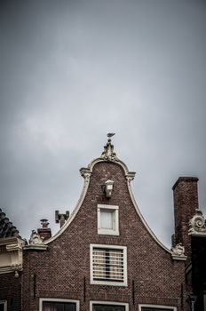 typical building in the city center of Amsterdam in Netherlands