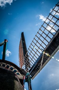 Dutch Windmill in Zaanse Schans in the Netherlands