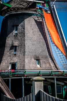 Dutch Windmill in Zaanse Schans in the Netherlands