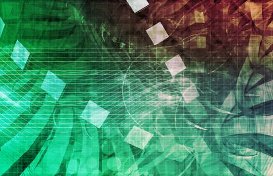 Modern Technology Code Illustration Lines as Art