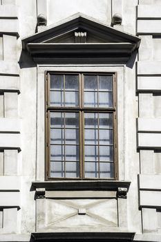 Image of a wooden window on a old house