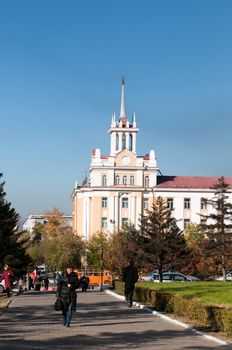 Cityscape of Ulan-Ude, capital city of the Buryat Republic, Russia