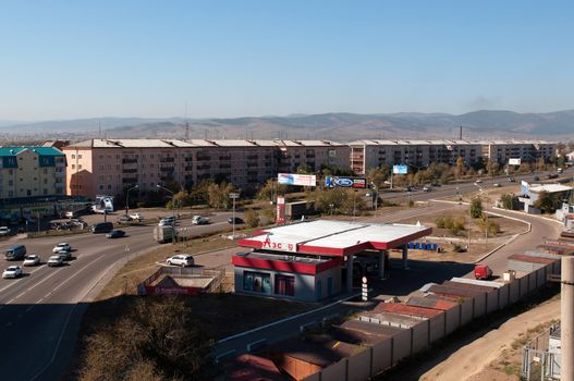 Cityscape of Ulan-Ude, capital city of the Buryat Republic, Russia