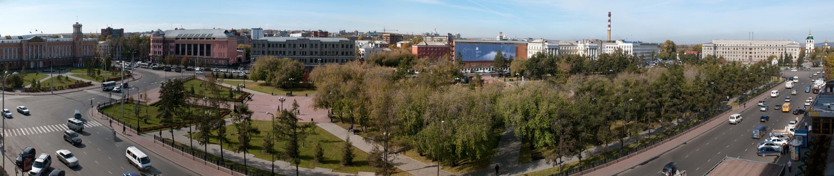 Main square of Irkutsk - main city of Lake Baikal. Russia.