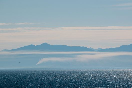 Baykalsk Pulp and Paper Mill at Lake Baikal - oldest, deepest and most voluminous freshwater lake in the world.