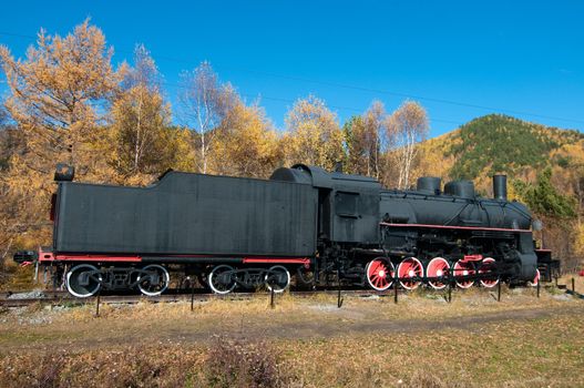 The Circum-Baikal Railway - historical railway runs along Lake baikal in Irkutsk region of Russia