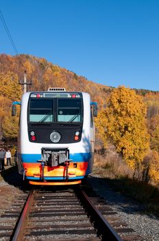 The Circum-Baikal Railway - historical railway runs along Lake baikal in Irkutsk region of Russia