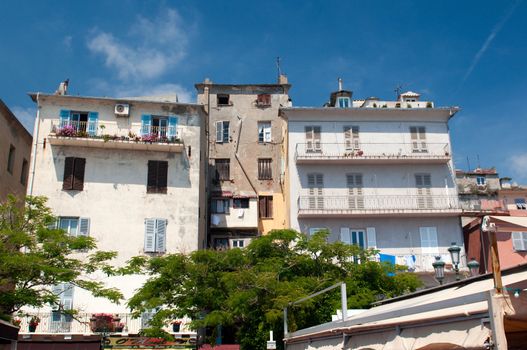 Old house in Bastia. Corsica, France