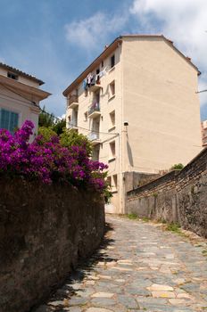 Street of Bastia. Corsica, France.