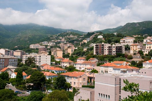 Cityscape of Bastia. Corsica, France