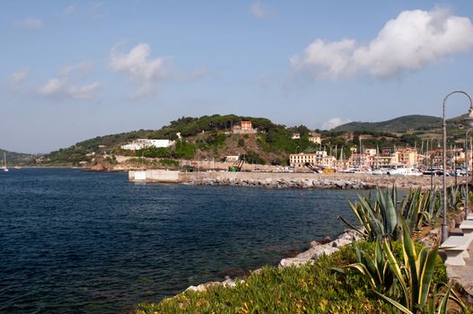 Coastline in Porto_Azzurro. Elba island. Italy