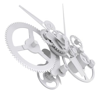 Concept watch mechanism. Isolated render on white background