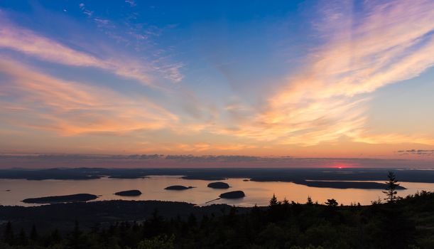 Taken from Cadillac Mountain Maine, sunrises during Spring and Fall are consider to be the first in the Nation.