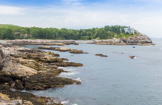This image shows the rugged coastline and picturesque setting found at Mt Desert Island, Maine.