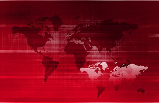 Telecommunications Network all over the World Art