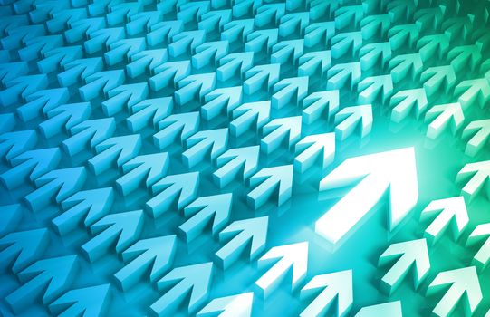 Leadership Concept With Arrows Leading the Way