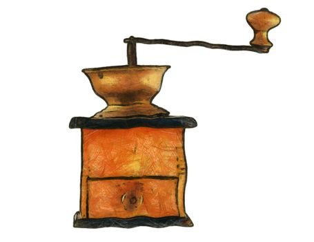 Drawing of the old coffee grinder