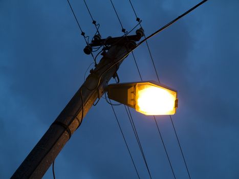Detail of the street lighting - street lighting lamp