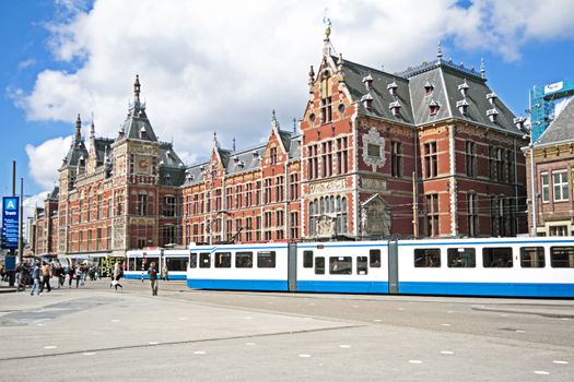 Central station in Amsterdam the Netherlands