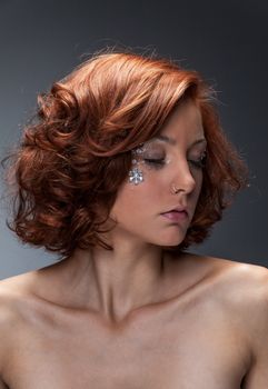 beautifuly redhead with makeup