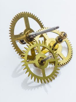 Gear of the clock on a white background