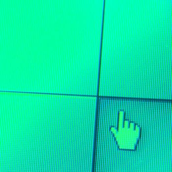 Close up of web Icon on LED screen