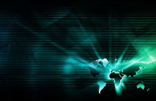Abstract World Technology Business as a Background