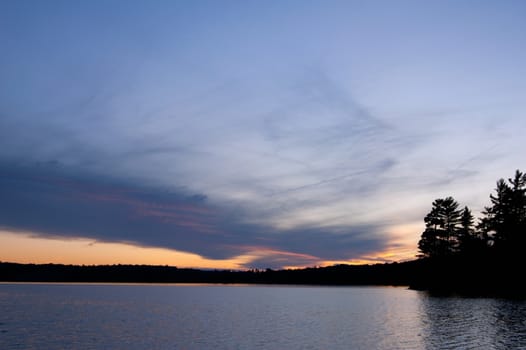 Sunset on White Throut Lake in Algonquin Park