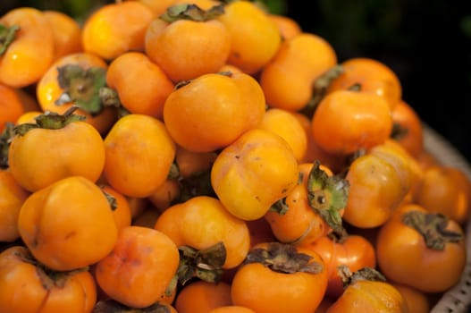 fresh persimmon, tropical fruit