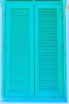 Colorful French style windows, Koa Yai,Thailand.
