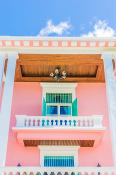 French style buildings and colorful, Koa Yai,Thailand.