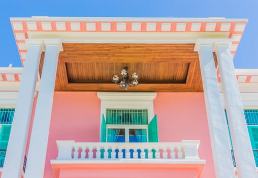 French style buildings and colorful, Koa Yai,Thailand.
