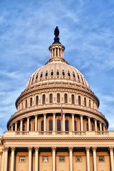 The United States Congress Dome on the mall in Washington D.C.