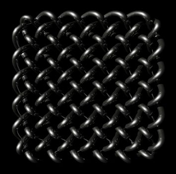 metal celtic knots on black background - 3d illustration