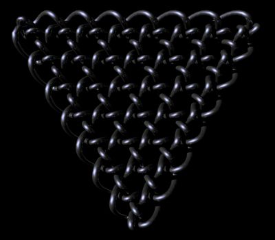 metal celtic knots on black background - 3d illustration