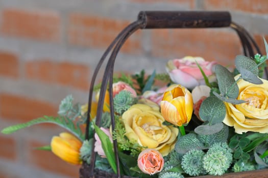 Fabric flowers made by hand with beauty