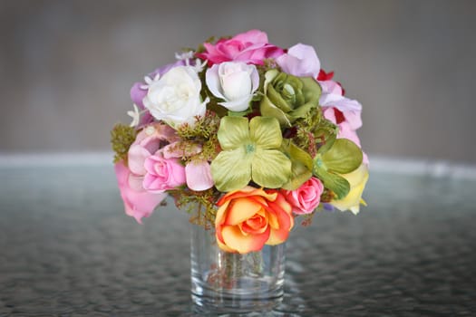 Fabric flowers made by hand with beauty