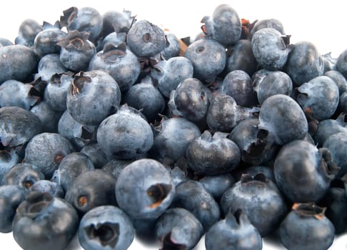 fresh blueberries isolated on white background