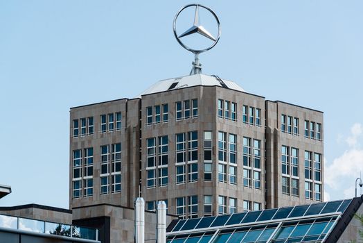 STUTTGART, GERMANY - AUGUST 10,2013: Headquarter of the Daimler group of companies, owner of the car manufacturer Mercedes-Benz, on August 10, 2013 in Stuttgart, Germany.