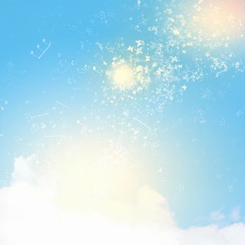 Image of clear blue summer sky background