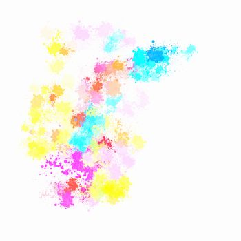 Background image with colorful splashes and drops