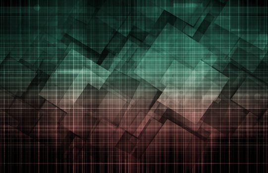 Digital Signal Technology Abstract as Pattern Art